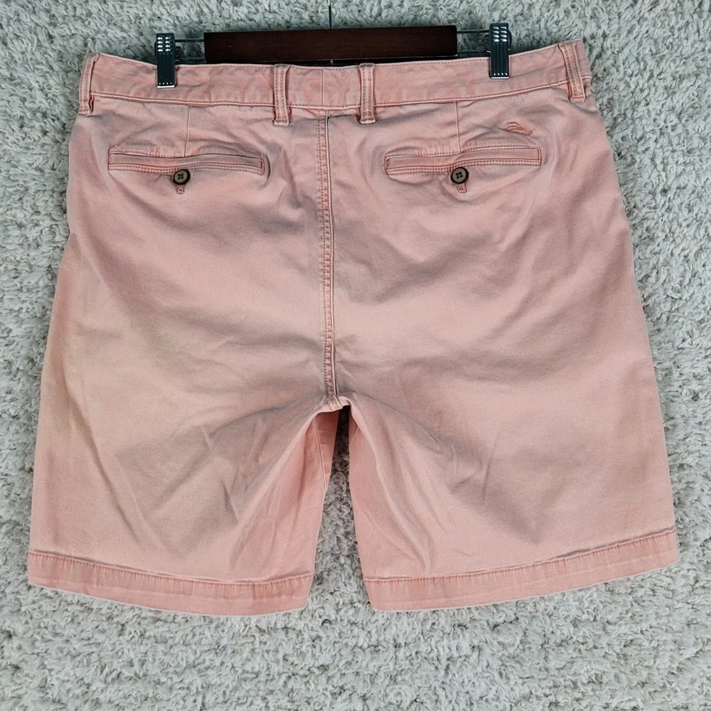 Tommy Bahama Boracay Shorts Mens 36 Pink Great Condition Cotton Tencel Chino - Picture 8 of 11